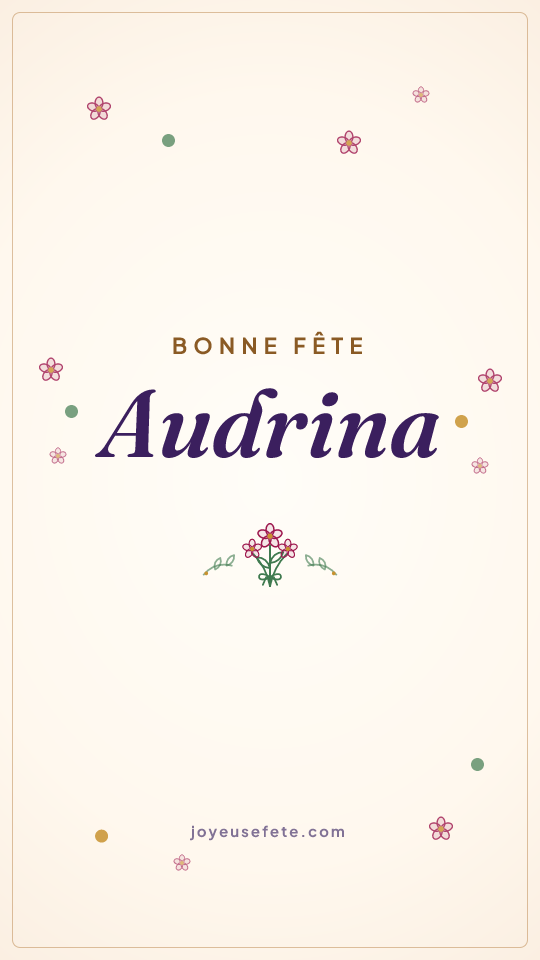Image « Bonne fête Audrina » au format story