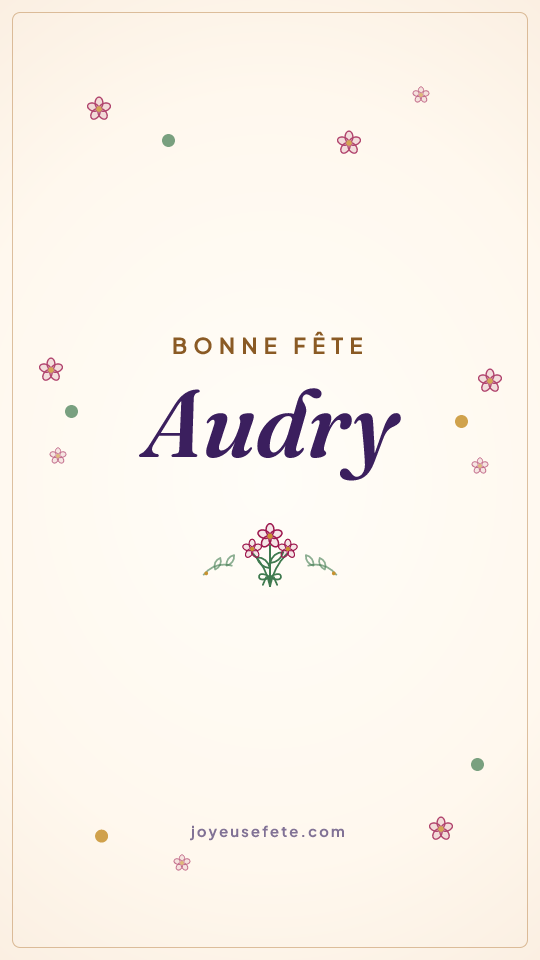 Image « Bonne fête Audry » au format story