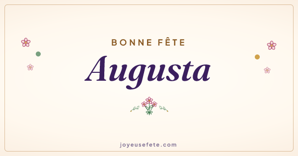 Image « Bonne fête Augusta » au format large