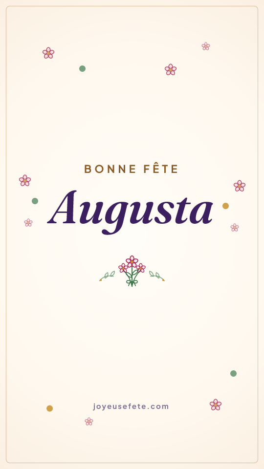 Image « Bonne fête Augusta » au format story