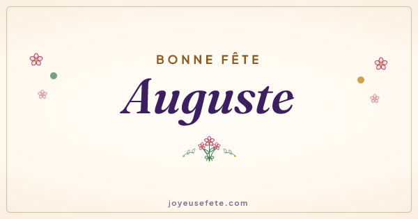 Image « Bonne fête Auguste » au format large
