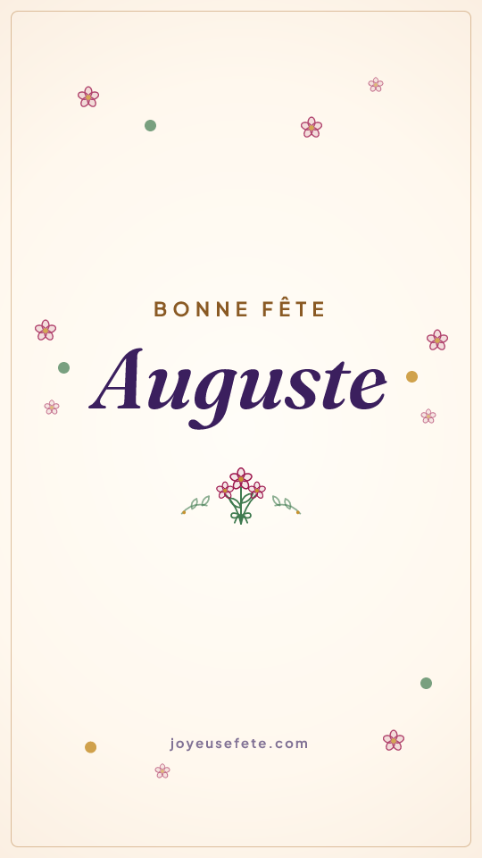 Image « Bonne fête Auguste » au format story