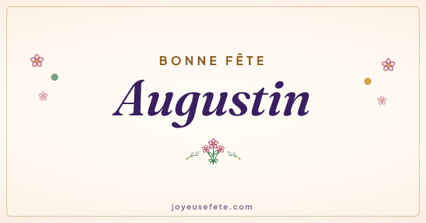 Image « Bonne fête Augustin » au format large