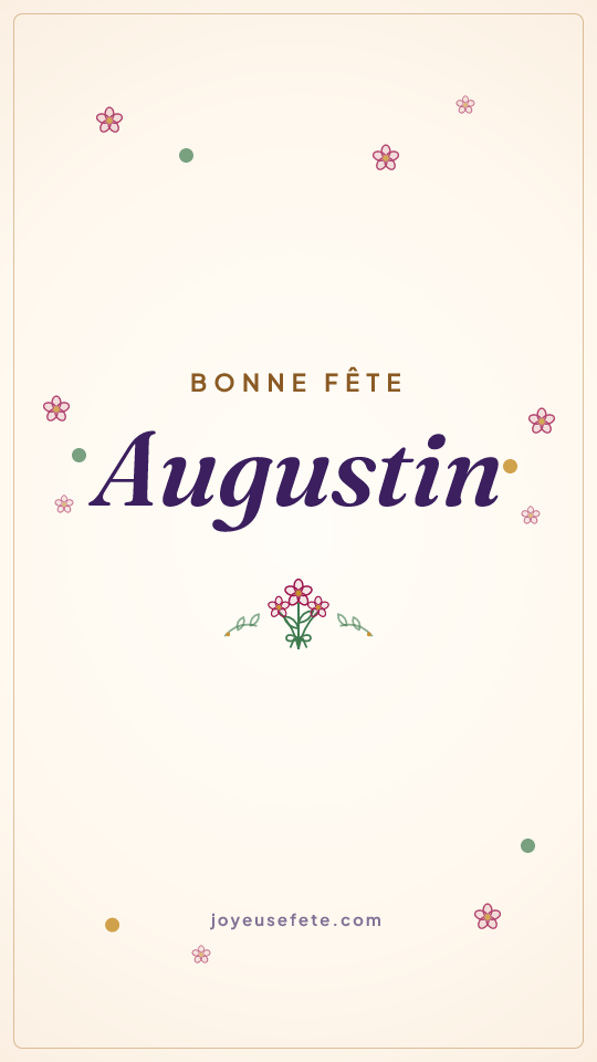 Image « Bonne fête Augustin » au format story