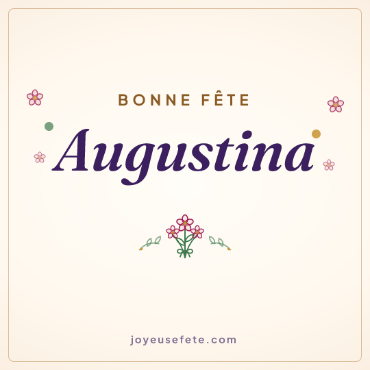 Image carrée « Bonne fête Augustina » pour WhatsApp