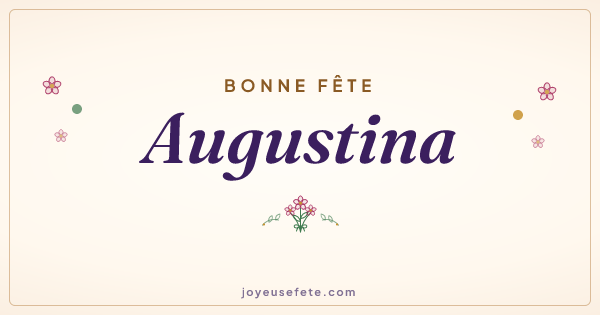 Image « Bonne fête Augustina » au format large