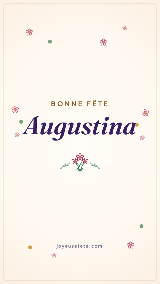 Image « Bonne fête Augustina » au format story