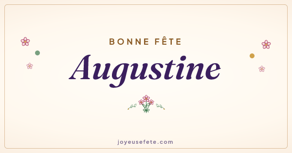 Image « Bonne fête Augustine » au format large