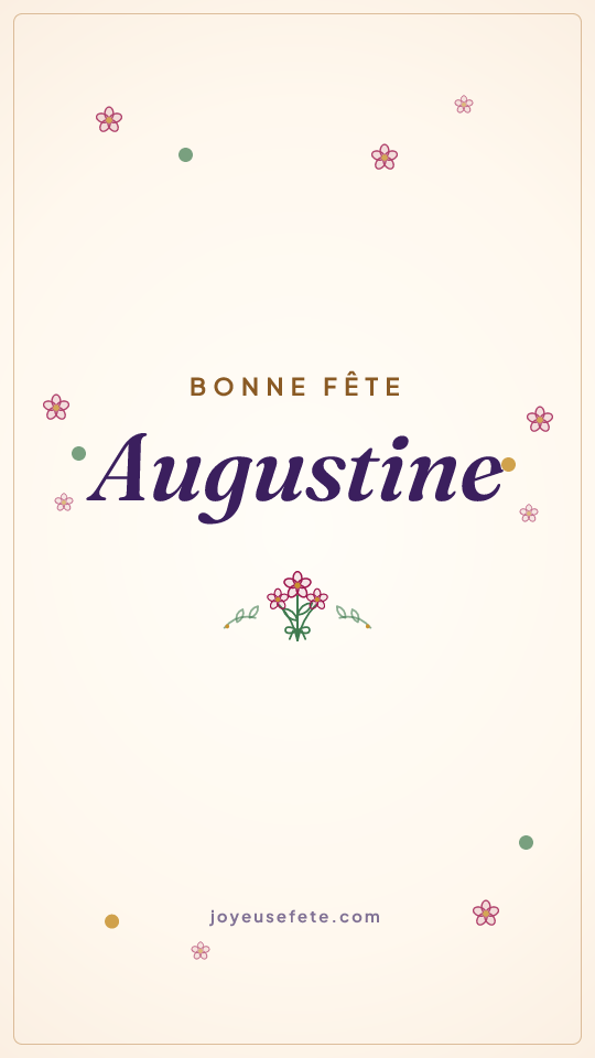 Image « Bonne fête Augustine » au format story