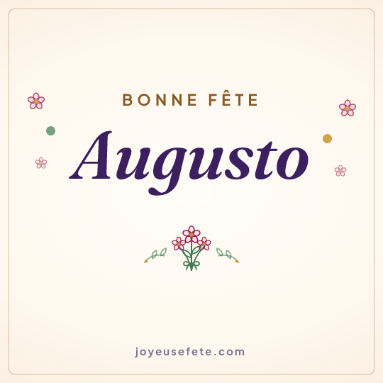Image carrée « Bonne fête Augusto » pour WhatsApp