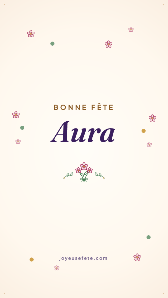 Image « Bonne fête Aura » au format story