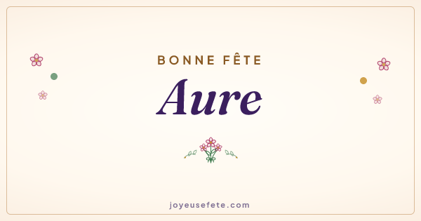 Image « Bonne fête Aure » au format large