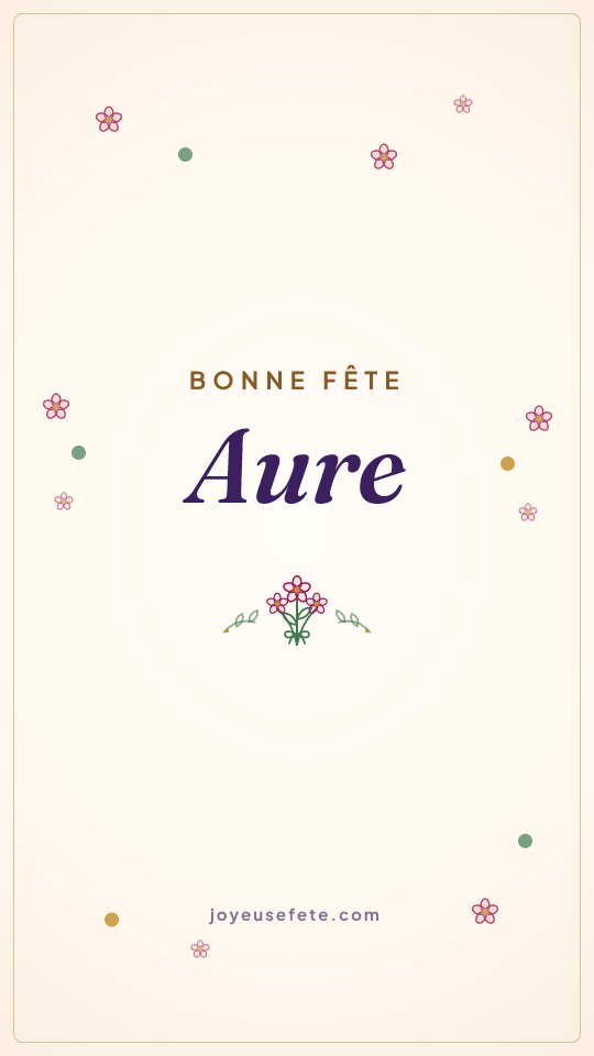 Image « Bonne fête Aure » au format story