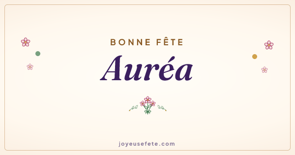 Image « Bonne fête Auréa » au format large