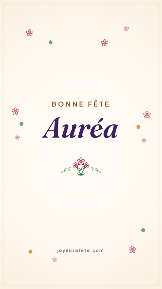 Image « Bonne fête Auréa » au format story