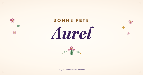 Image « Bonne fête Aurel » au format large
