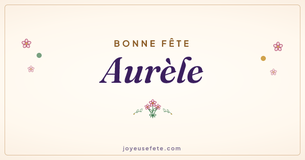 Image « Bonne fête Aurèle » au format large