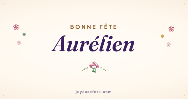 Image « Bonne fête Aurélien » au format large