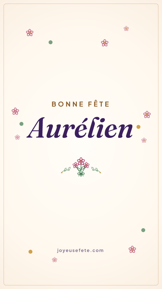 Image « Bonne fête Aurélien » au format story