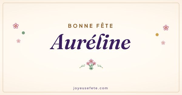 Image « Bonne fête Auréline » au format large