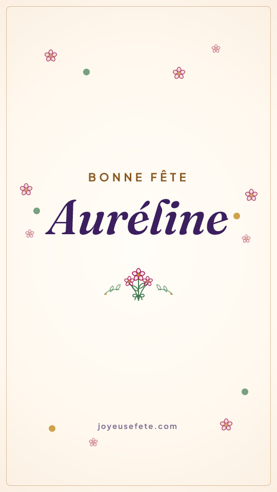 Image « Bonne fête Auréline » au format story