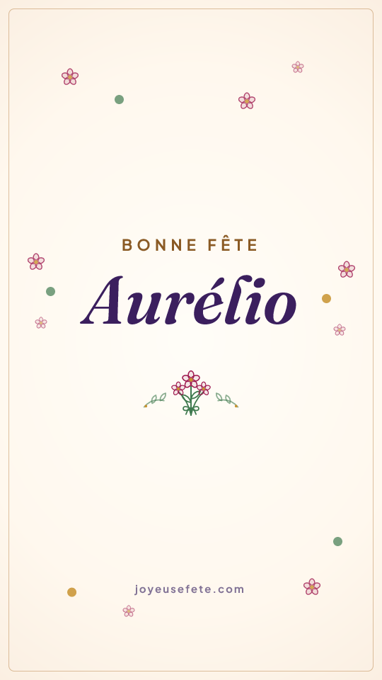Image « Bonne fête Aurélio » au format story