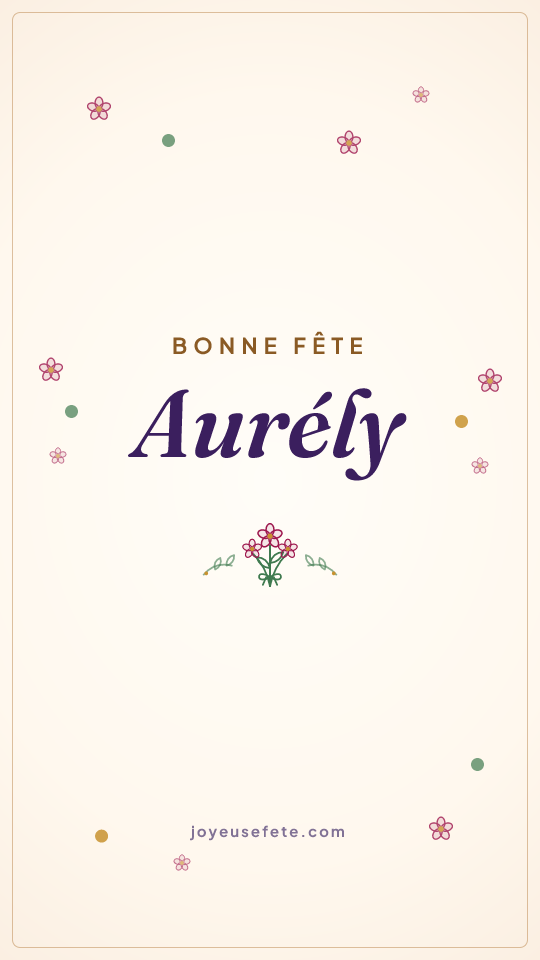 Image « Bonne fête Aurély » au format story