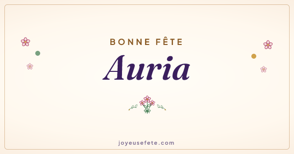Image « Bonne fête Auria » au format large