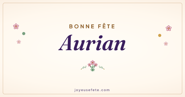Image « Bonne fête Aurian » au format large
