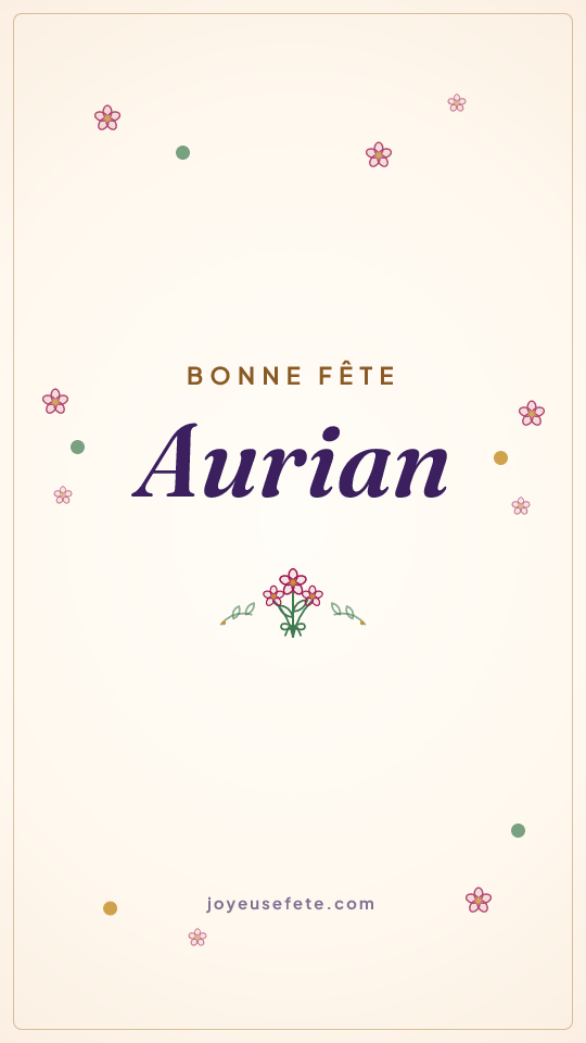Image « Bonne fête Aurian » au format story