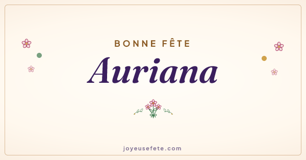 Image « Bonne fête Auriana » au format large
