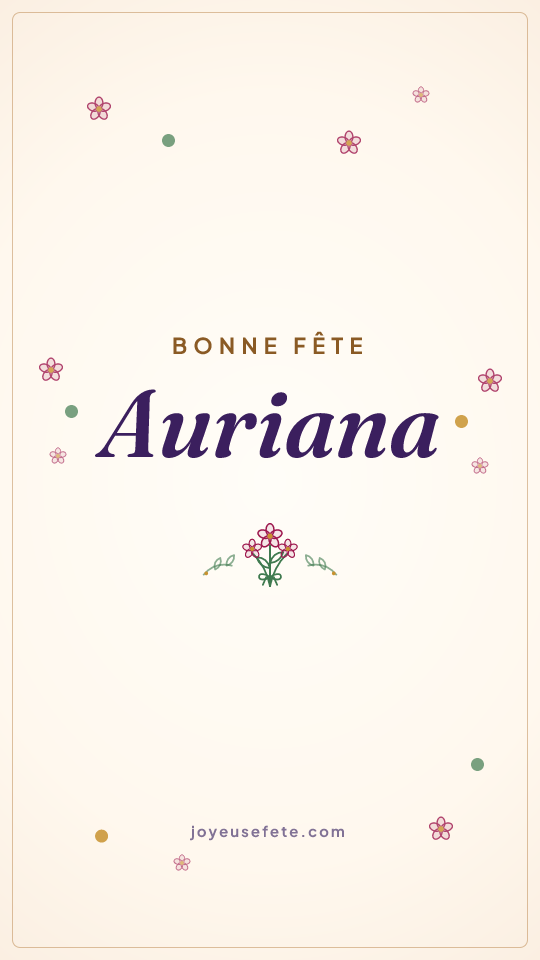 Image « Bonne fête Auriana » au format story