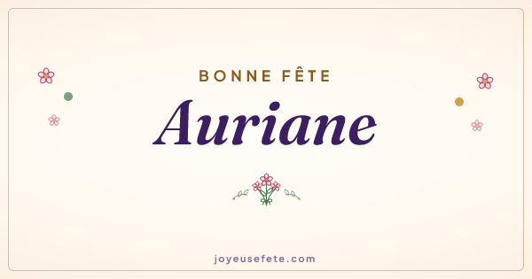 Image « Bonne fête Auriane » au format large