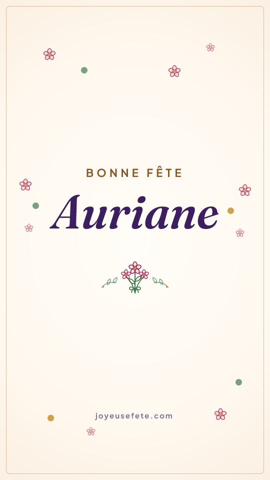 Image « Bonne fête Auriane » au format story