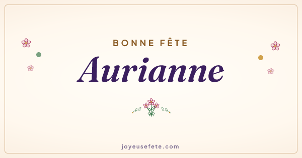 Image « Bonne fête Aurianne » au format large