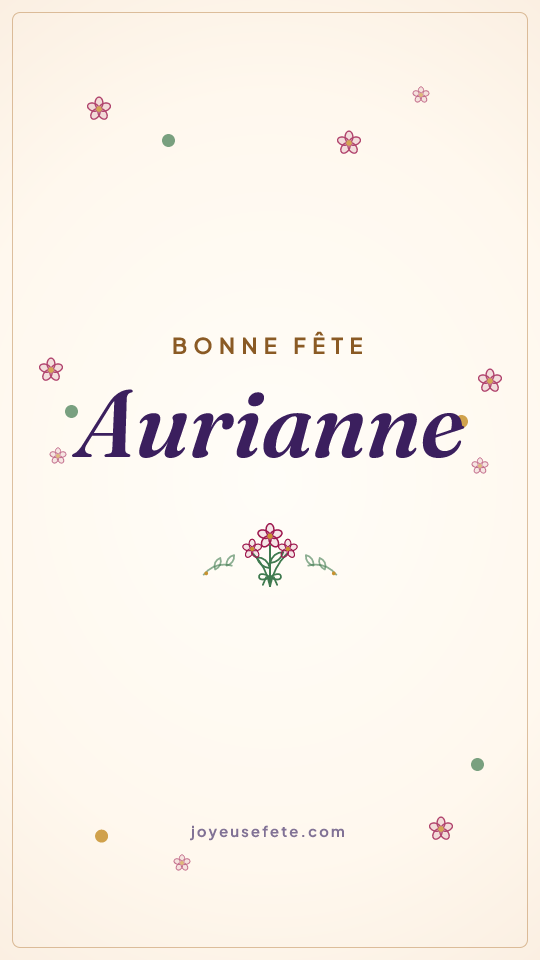 Image « Bonne fête Aurianne » au format story