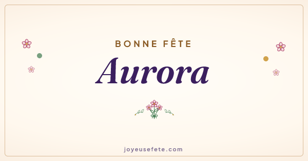 Image « Bonne fête Aurora » au format large
