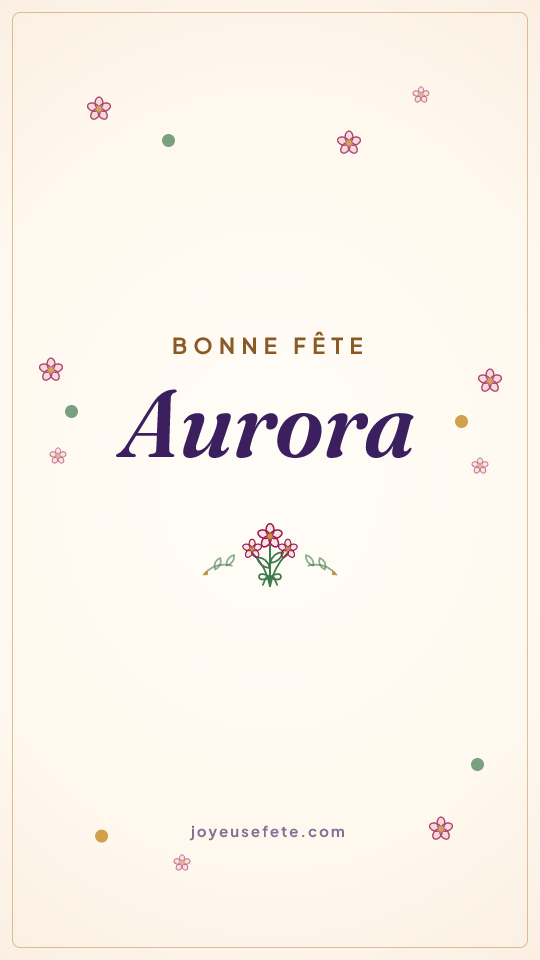 Image « Bonne fête Aurora » au format story