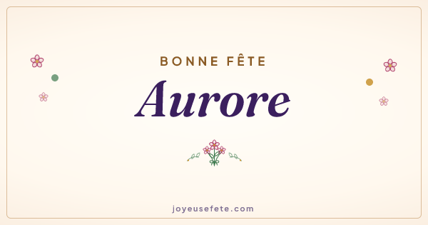 Image « Bonne fête Aurore » au format large