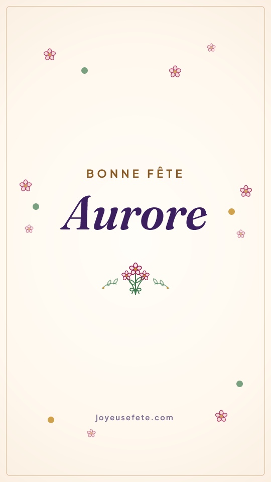 Image « Bonne fête Aurore » au format story