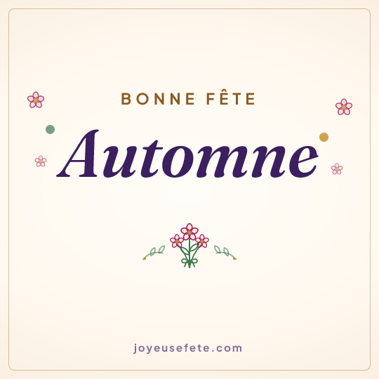 Image carrée « Bonne fête Automne » pour WhatsApp