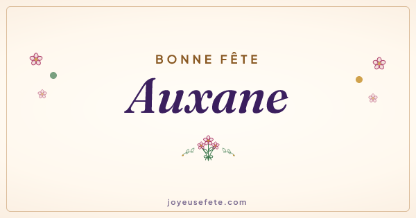 Image « Bonne fête Auxane » au format large