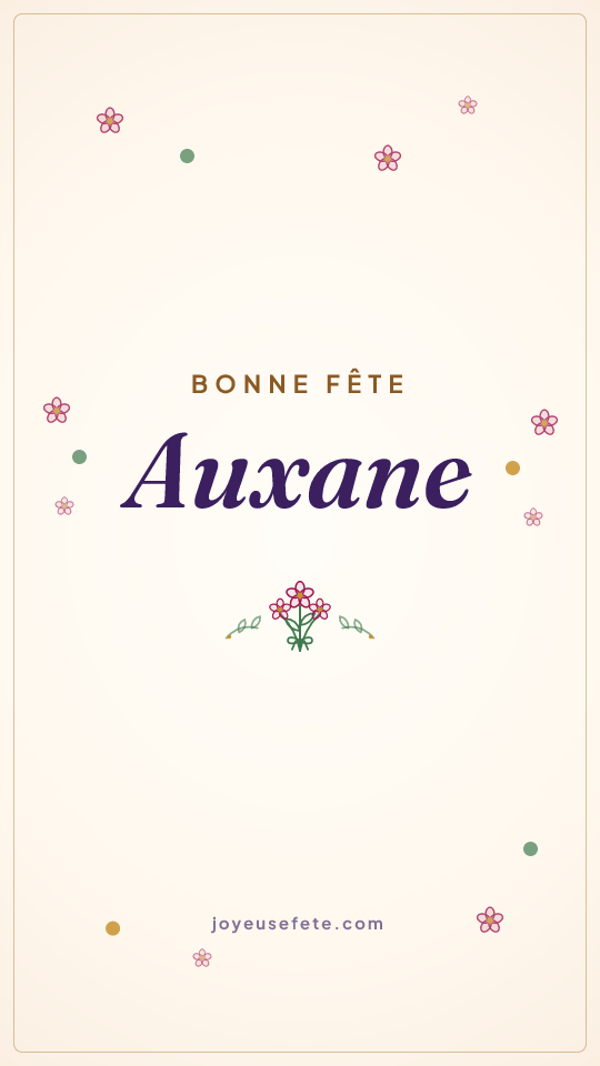 Image « Bonne fête Auxane » au format story