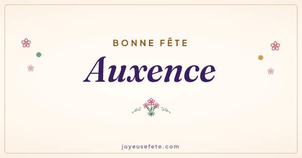 Image « Bonne fête Auxence » au format large