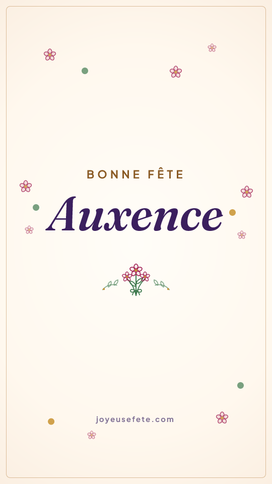 Image « Bonne fête Auxence » au format story