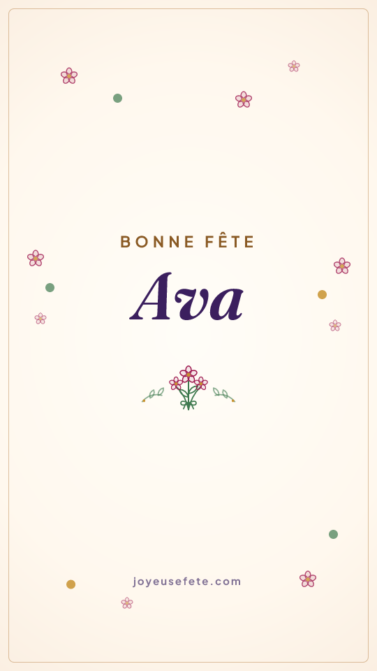 Image « Bonne fête Ava » au format story
