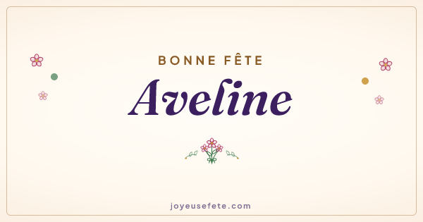 Image « Bonne fête Aveline » au format large
