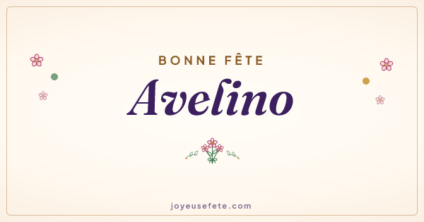 Image « Bonne fête Avelino » au format large