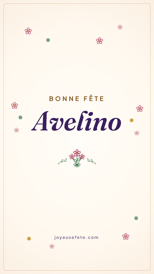 Image « Bonne fête Avelino » au format story