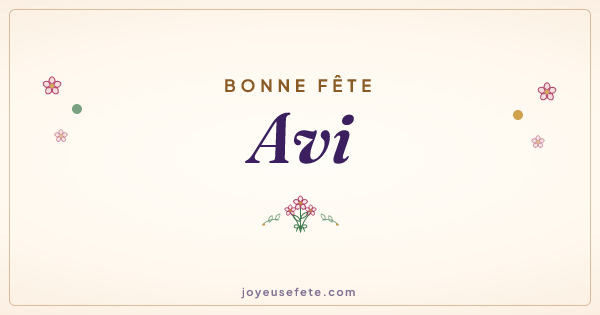 Image « Bonne fête Avi » au format large